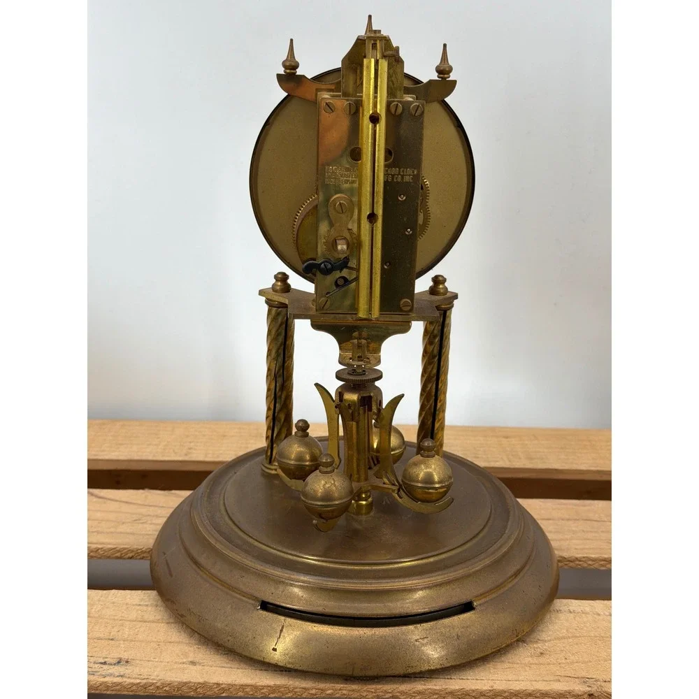 Vintage Brass 400 Day Anniversary Clock Parts Made in Germany No Dome